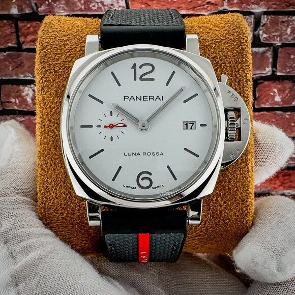 Panerai Luminor Due Luna Rossa White Dial 42mm -FULL SET– PAM01381 – MSRP $7800 - Picture 4 of 15